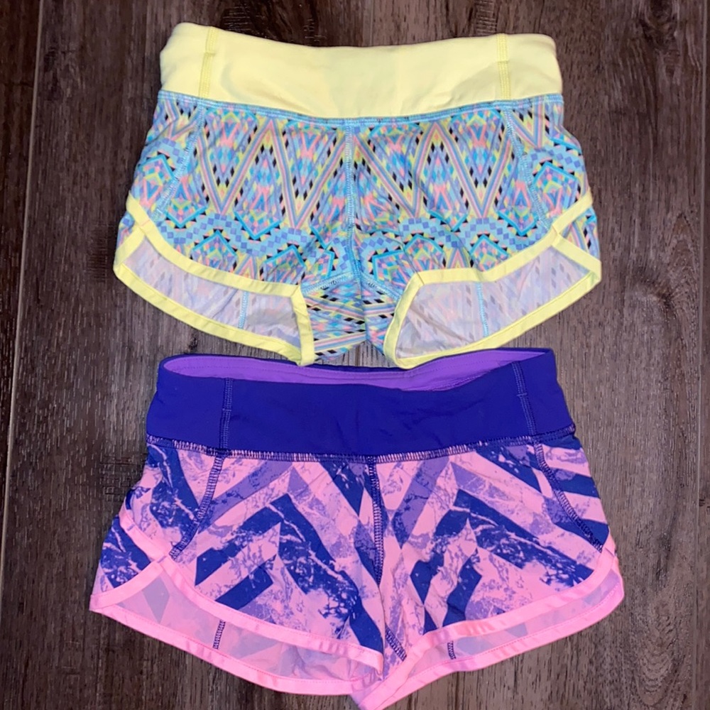 Set of 2 Pair of IVIVVA by LULULEMON Girl’s Shorts Sz 6
